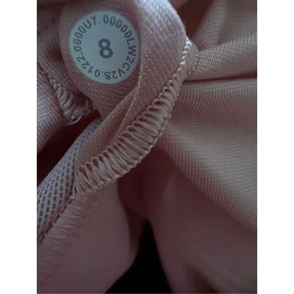 Lululemon Wunder Train Long Line Bra Pink Med Support Sz 8